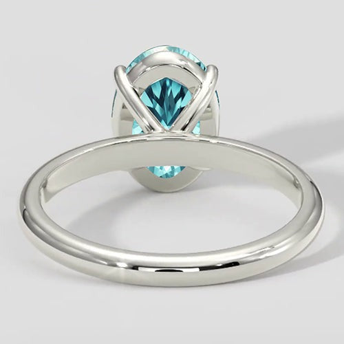 2.75ct Oval Cut Neon Paraiba Ring