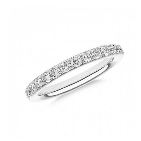2.8 Ct Brilliant Cut Lab Grown Diamond Wedding Band 14K White Gold