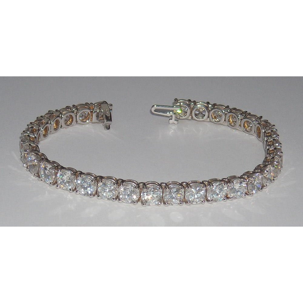 20.15 Ct Large Lab Grown Diamond Tennis Bracelet Vs Jewelry 31 Stones