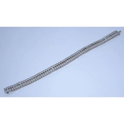 26 Carat 2 Row Lab Grown Diamonds Tennis Bracelet
