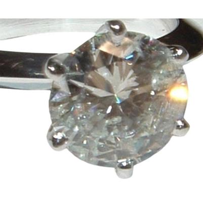 2 Carat Real Diamond Solitaire Engagement Ring Gold White