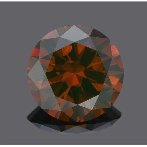 Ruby Round Brilliant Loose Ruby Natural in Gold – main view