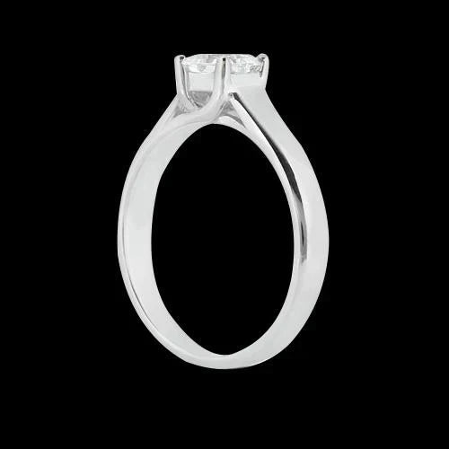 Trellis Setting Princess Genuine Diamond Ring