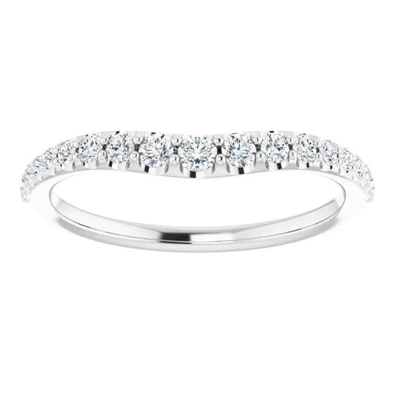 2 Carats Real Diamond Round Engagement Band New White Gold
