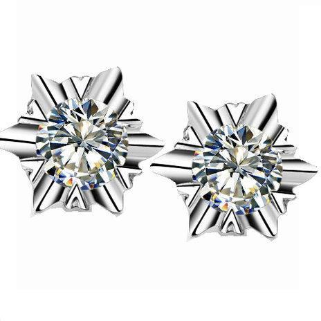 2 Ct. Round Solitaire Real Diamond Stud Earring Jewelry