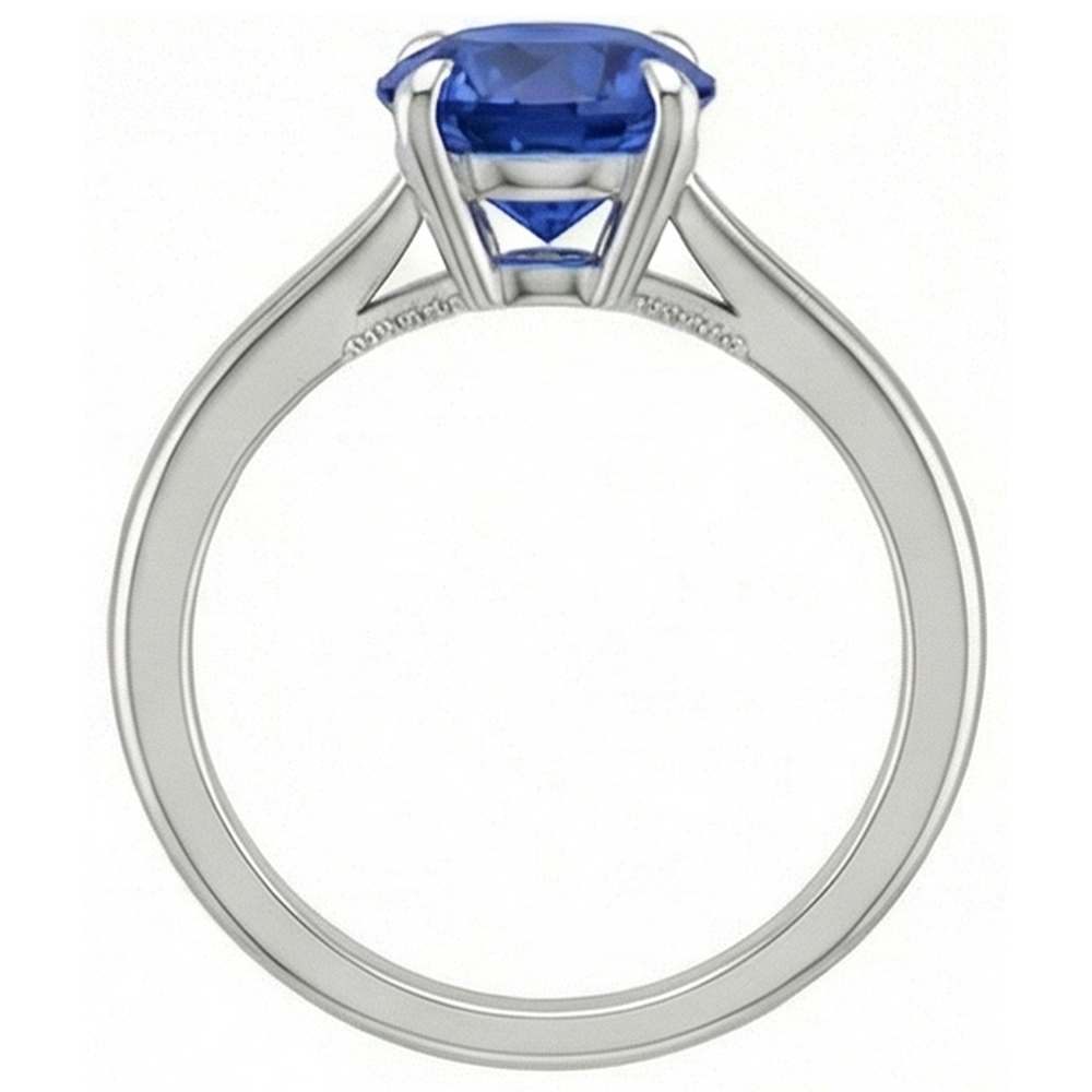 2ct Genuine Solitaire Sapphire Ring For Sale