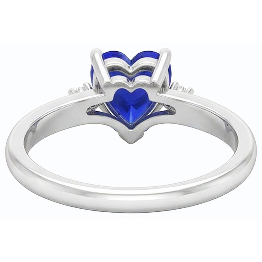 natural round sapphire 1.75ct ring profile view
