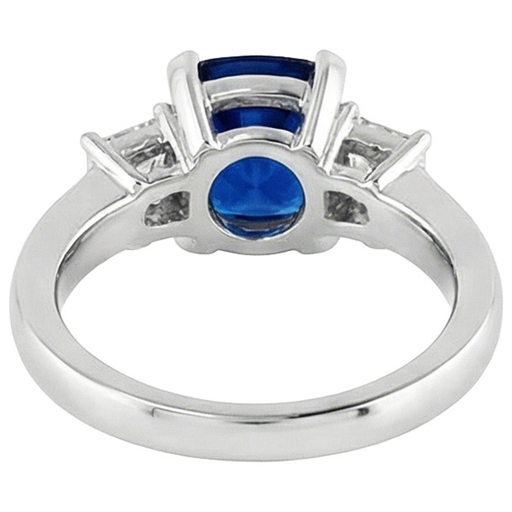 natural princess sapphire 4ct ring on white background