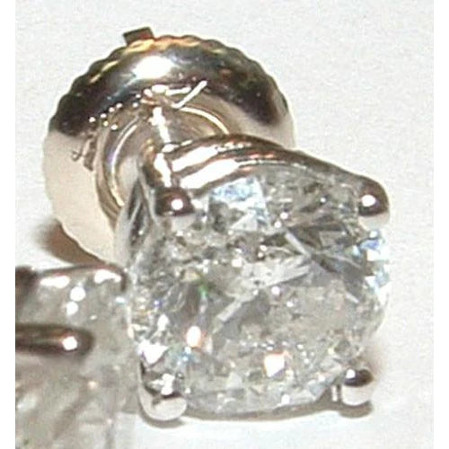 3.01 Carat Round Brilliant Real Diamond Women Stud Earrings