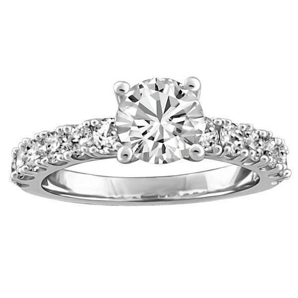 3.90 Carats Genuine Natural Earth Mined Diamond Engagement Ring Women White Gold 14K Jewelry