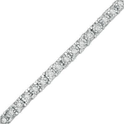 3 Carat Tennis Bracelet Round Natural Diamond Cut Mounting White Gold Jewelry