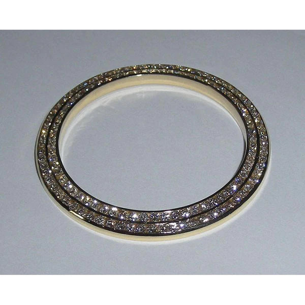 3 Carats Real Diamond Bezel For Rolex Chopard Tudor Breitling Luxury Watch 34 mm