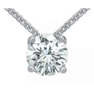 3 Ct. Natural Diamond Jewelry Pendant White Gold Necklace