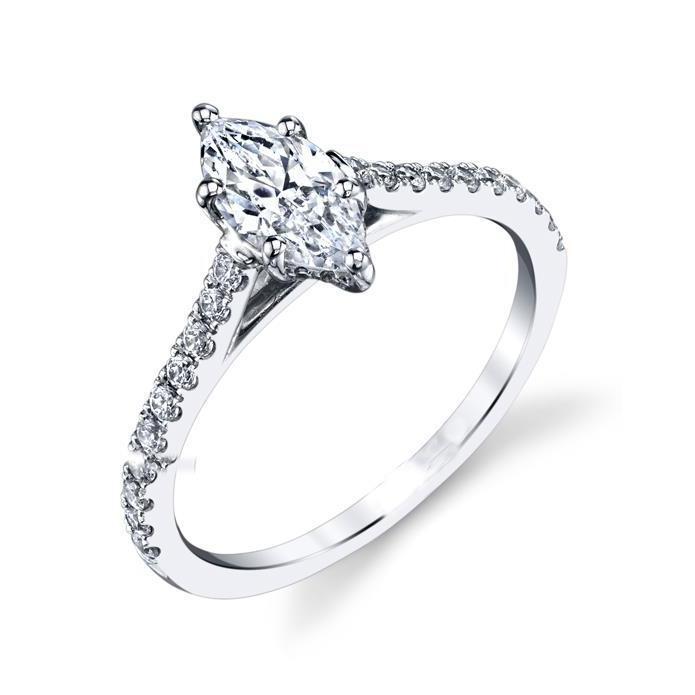 3 Ct Marquise And Round Gorgeous Genuine Diamond Engagement Ring