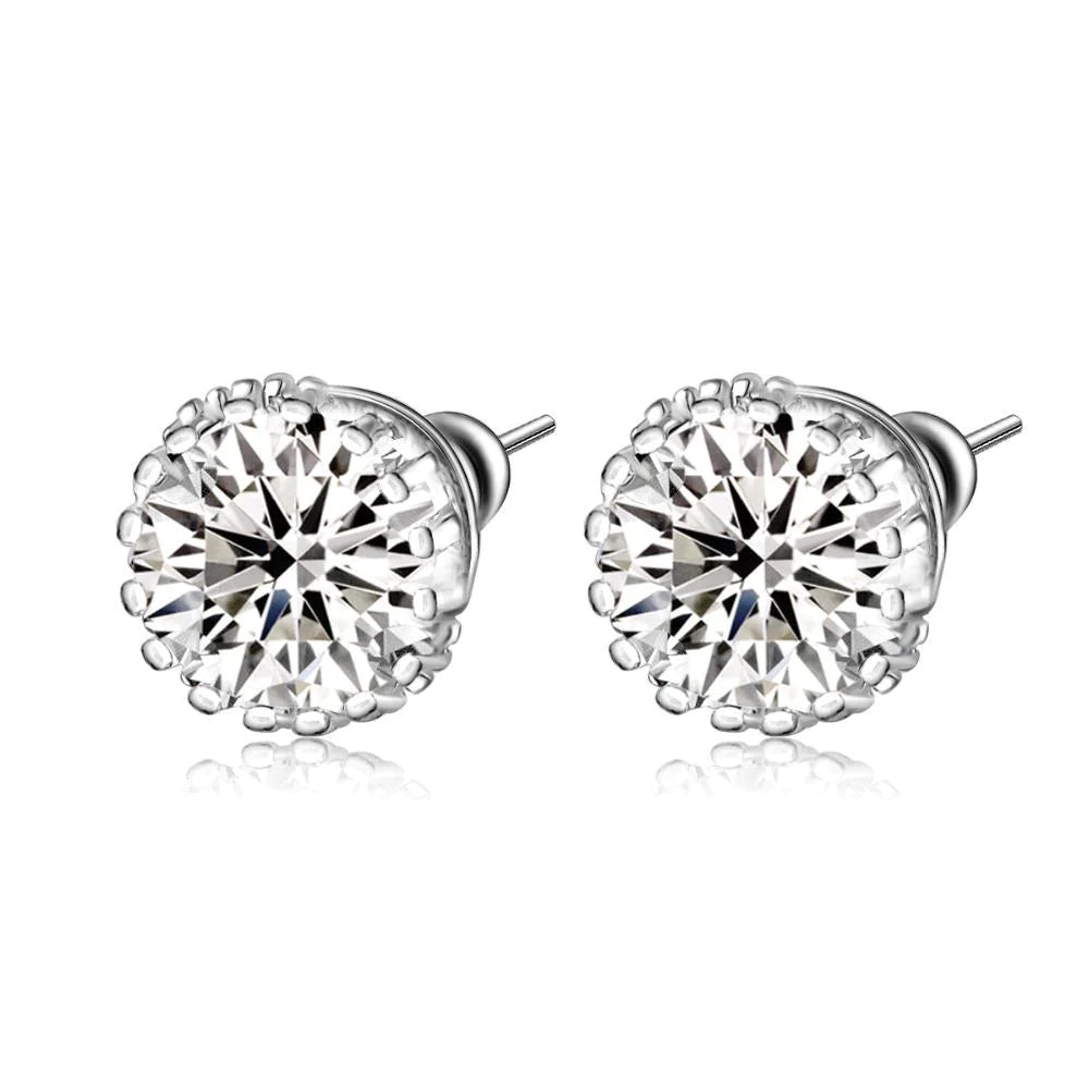 3 Ct Real Natural Earth Mined Diamond Earrings Birthday Jewerly