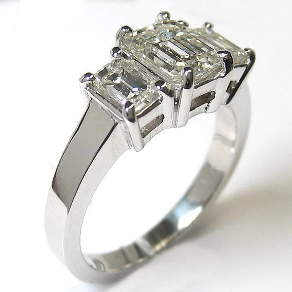 Real Emerald Cut Anniversary Ring