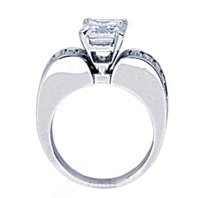 4.25 Cts. Natural Diamond Engagement Ring Emerald Cut Solitaire