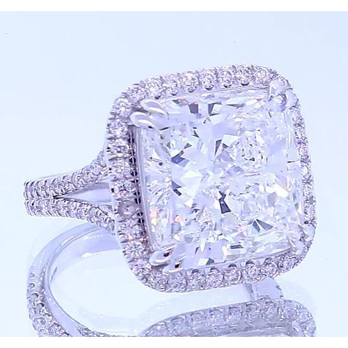4.50 Carats Cushion Real Diamond Halo Anniversary Jewelry