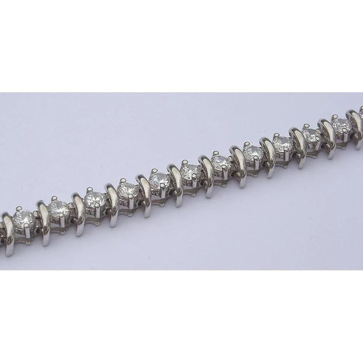 4.50 Carat Lab Grown Diamond Tennis Bracelet Jewelry Antique Style S Link
