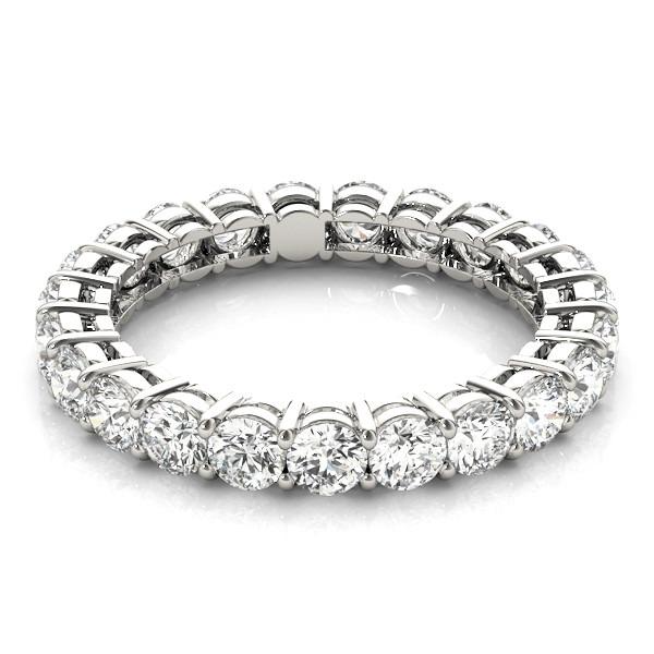 Eternity Band 14K White Gold with Brilliant Diamond – side view