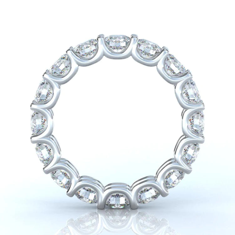 4.80 Carats Round Lab Grown Diamond Eternity Wedding Band Jewelry