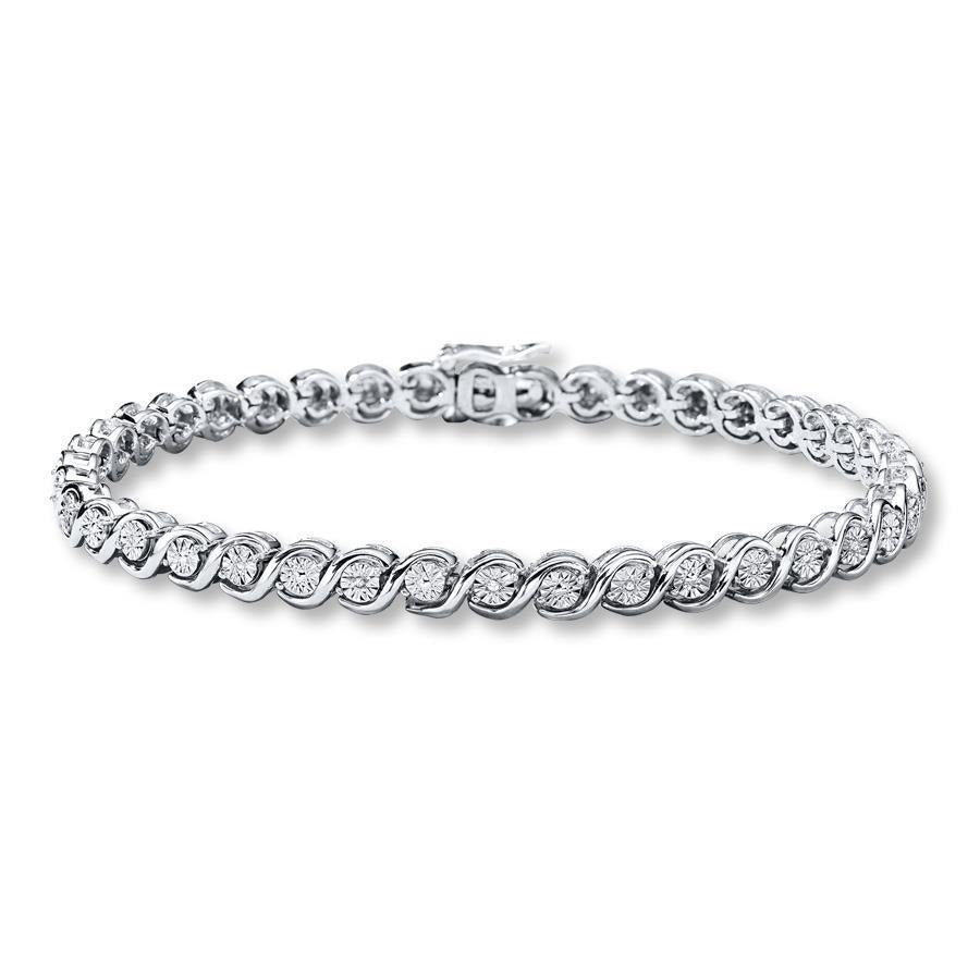 4 Carats Natural Round Cut Diamond Tennis Bracelet White Solid Gold 14K