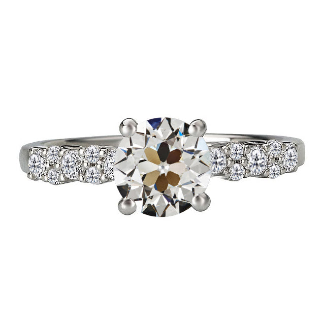 Fine Diamond Proposal Ring 4-ct 14 Karat White Gold – main view