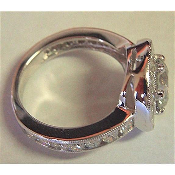 4 Ct Big Diamond Ring Round Genuine Diamond Halo Ring