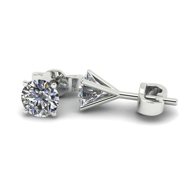 4 Prong Martini Genuine Diamond Earrings