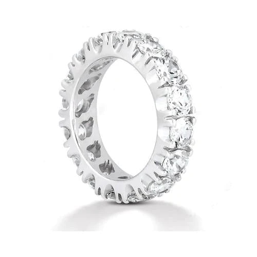 4 Carat Lab Grown Diamonds Eternity Engagement Band White Gold