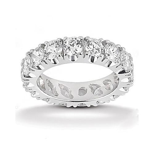4 Carat Lab Grown Diamonds Eternity Engagement Band White Gold