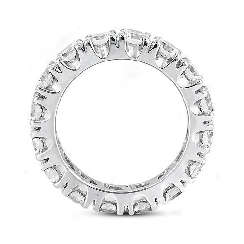4 Carat Lab Grown Diamonds Eternity Engagement Band White Gold