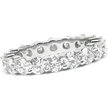 4 Carats Lab Grown Diamond Engagement Band 14K White Gold Jewelry