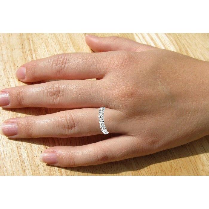 4 Carats Lab Grown Diamond Eternity Band 18K White Gold Jewelry New