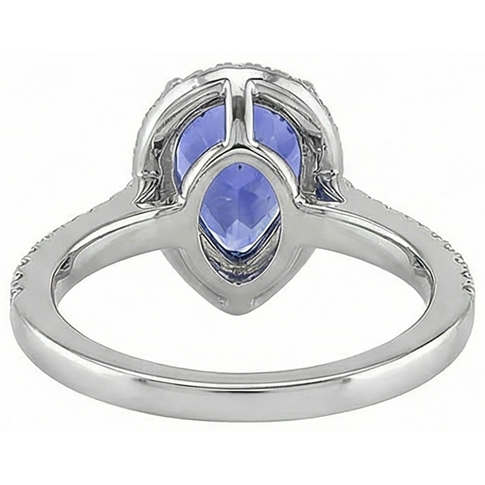 5.75 Ct Solitaire With Accent Tanzanite With Natural Earth Mined Diamond ( Not Lab Grown )s Ring Gold