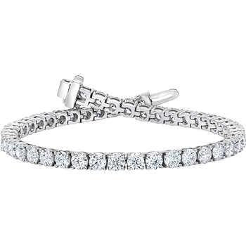 5 Ct Ladies Real Round Cut Diamond Tennis Bracelet White Gold Jewelry