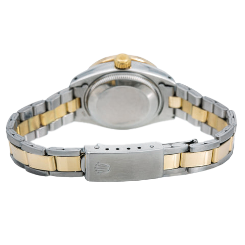 Datejust Rolex Ladies Watch Two Tone Oyster Bracelet Diamond Dial