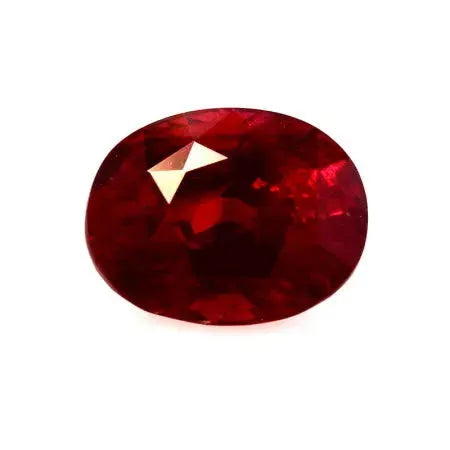 Burmese Ruby Oval Gemstone in Gold – main view