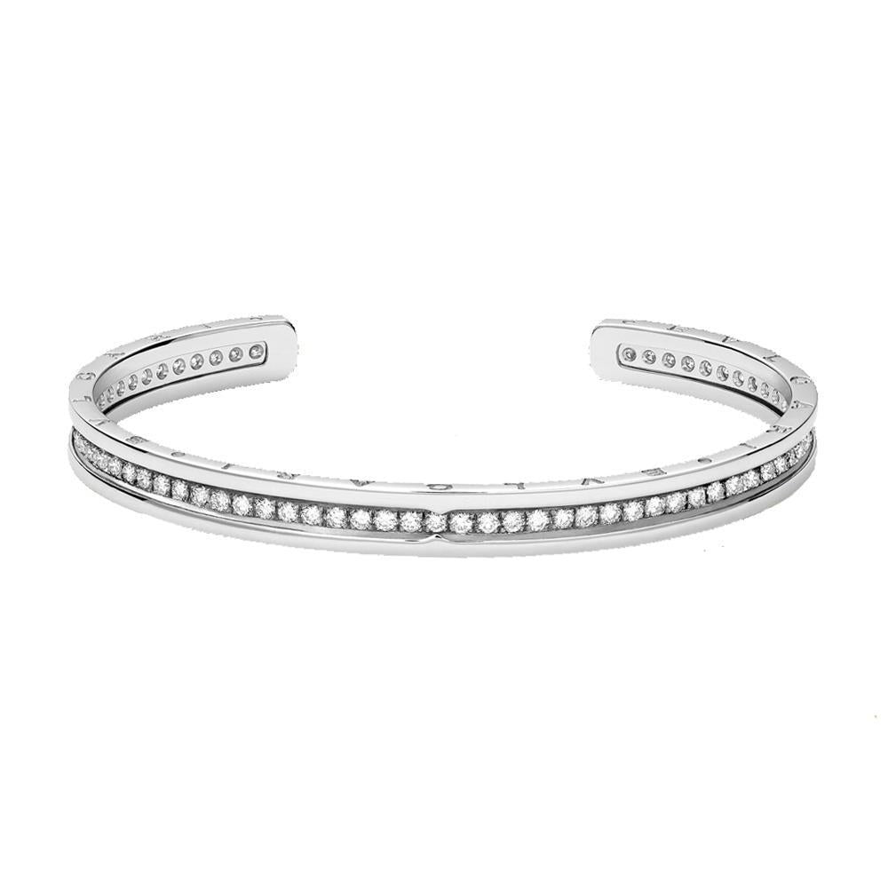 6.4 Ct Round Natural Diamond Women Cuff Bangle Bracelet 14K White Gold