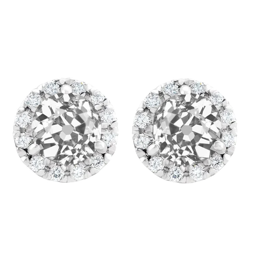 Fine Diamond Drop Earrings 2-ct 14 Karat White Gold – main view