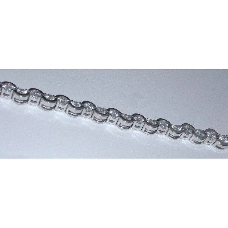 6.80 Carats Lab Grown Diamond Tennis Bracelet Jewelry Antique Style