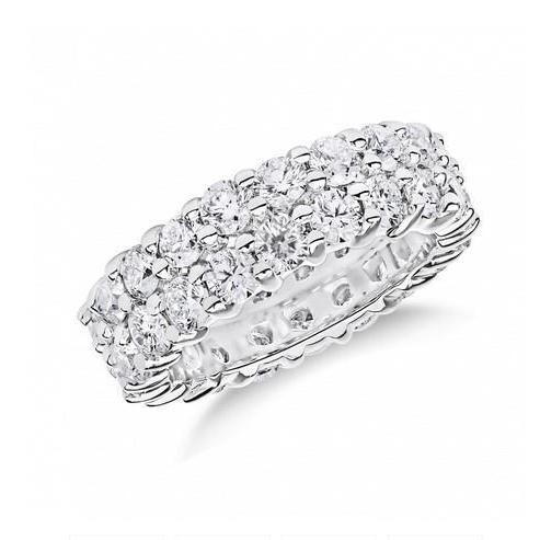 6 Carats Brilliant Cut Real Diamonds Women Wedding Band