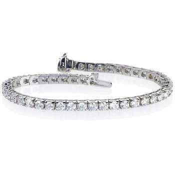6 Ct Natural Round Diamond Tennis Bracelet Solid White Gold Women Jewelry