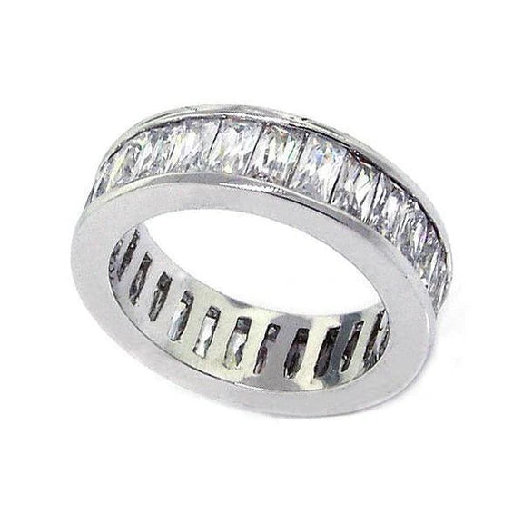 7.50 Carats Channel Set Radiant Cut Lab Grown Diamond Eternity Engagement Band
