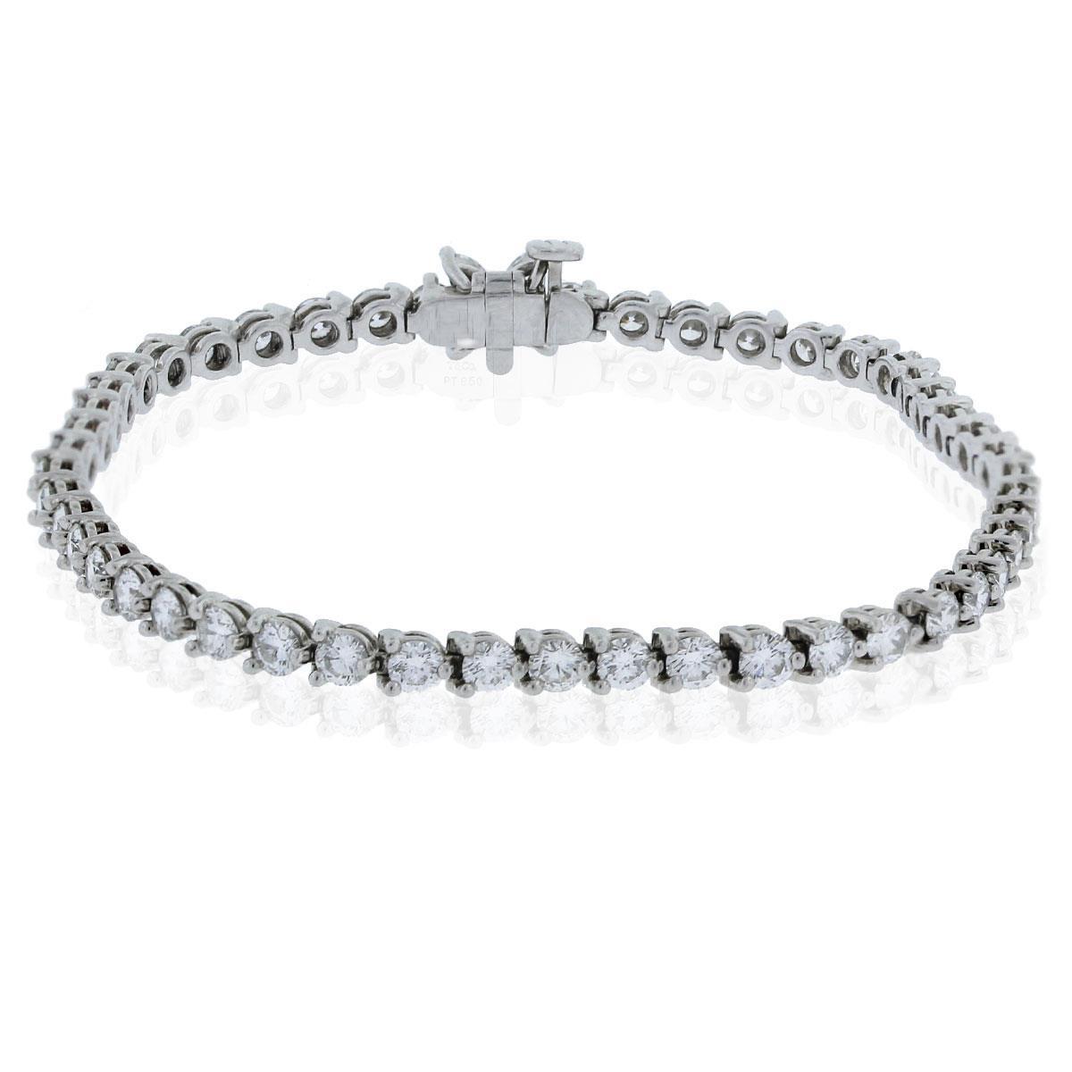 7.50 Carats Tennis Lab Grown Diamond Bracelet White Gold 14K