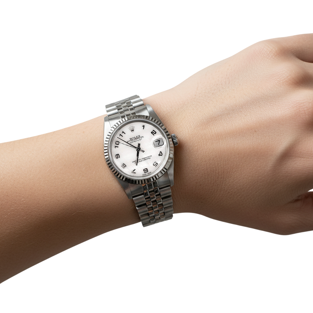 Rolex Datejust 31mm White Mother of Pearl Arabic Dial Watch