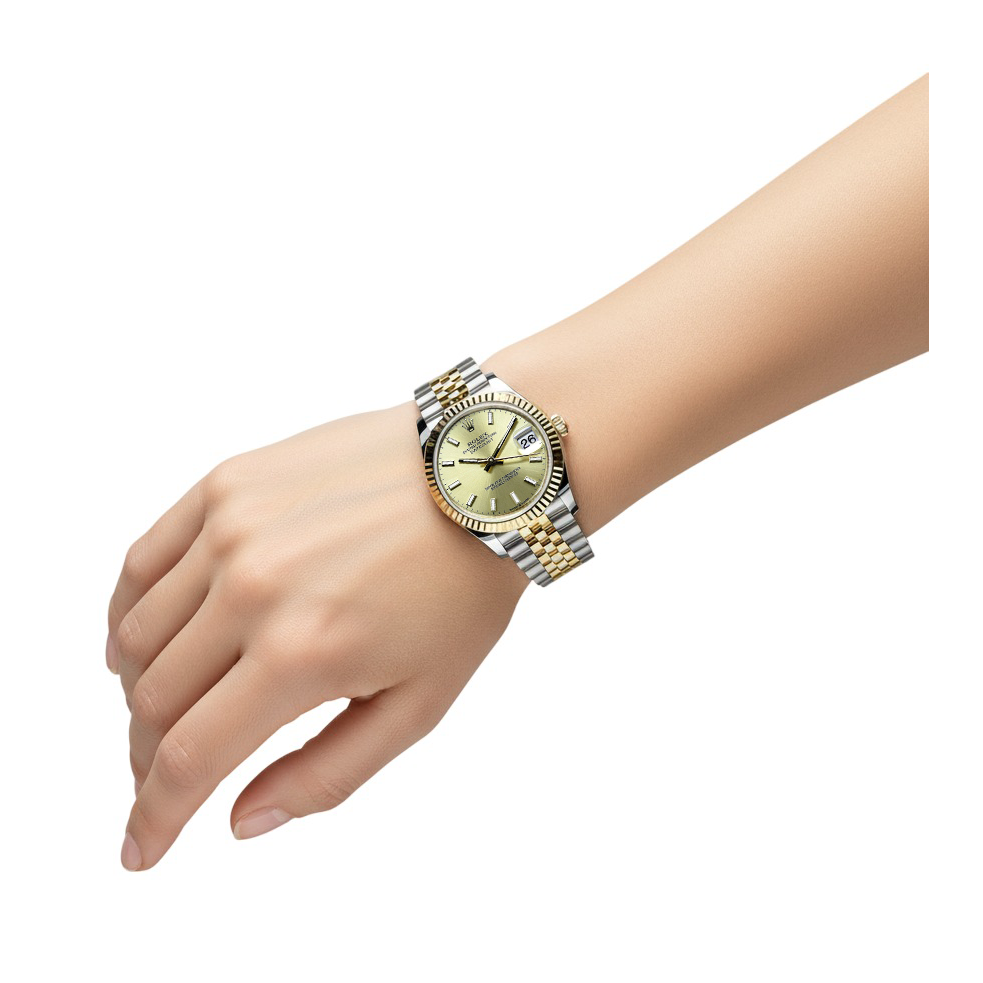 Rolex Datejust 31mm Champagne Luminous Two Tone Watch