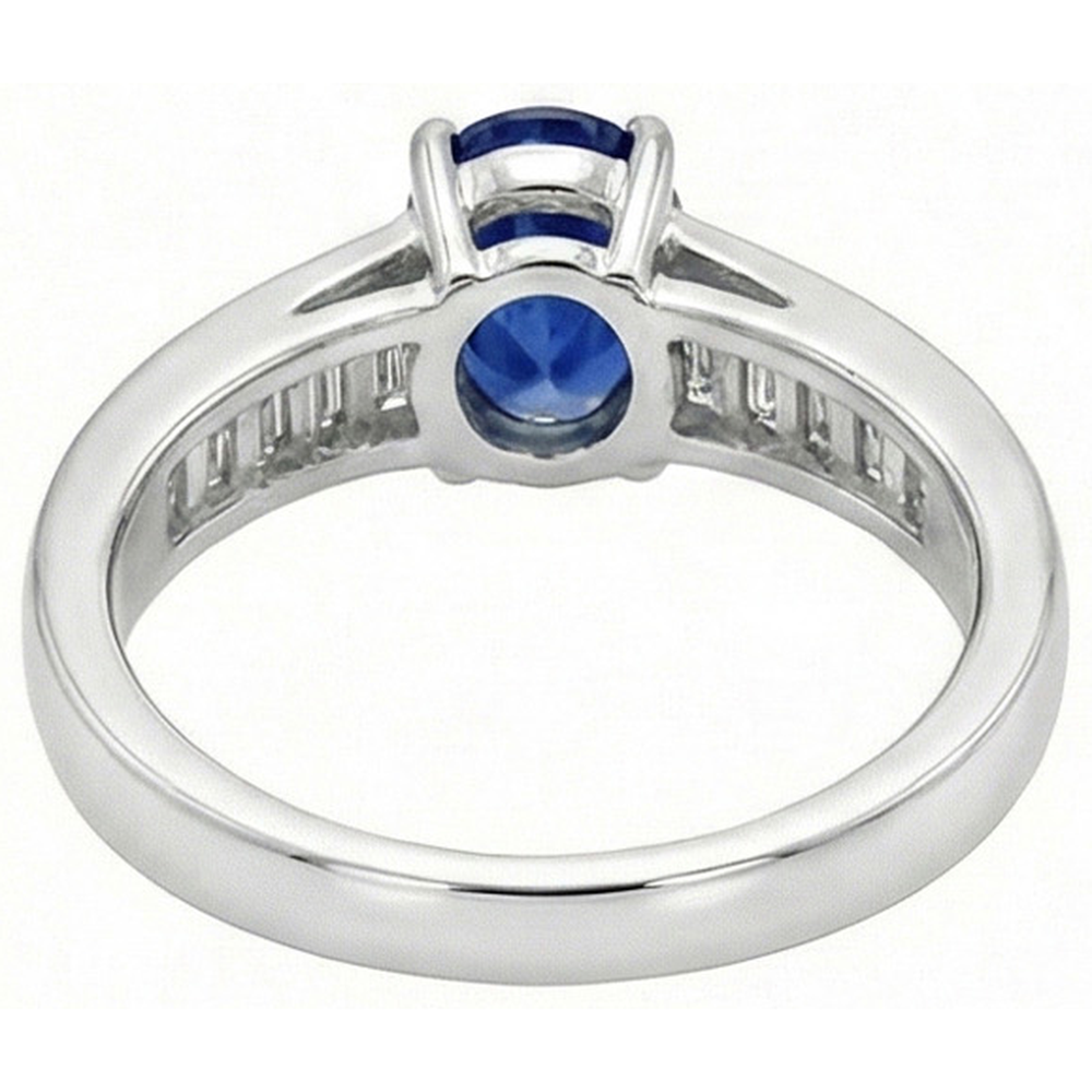 8 Carat Sapphire Engagement Ring With Accents