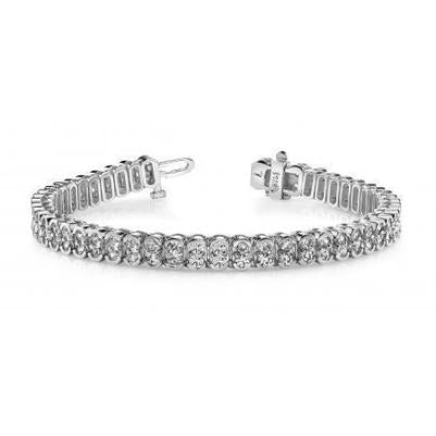 8.50 Ct Brilliant Cut Double Lab Grown Diamonds Tennis Bracelet 14K White Gold