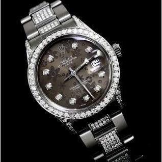 Diamond Rolex Date 34 Mm Watch